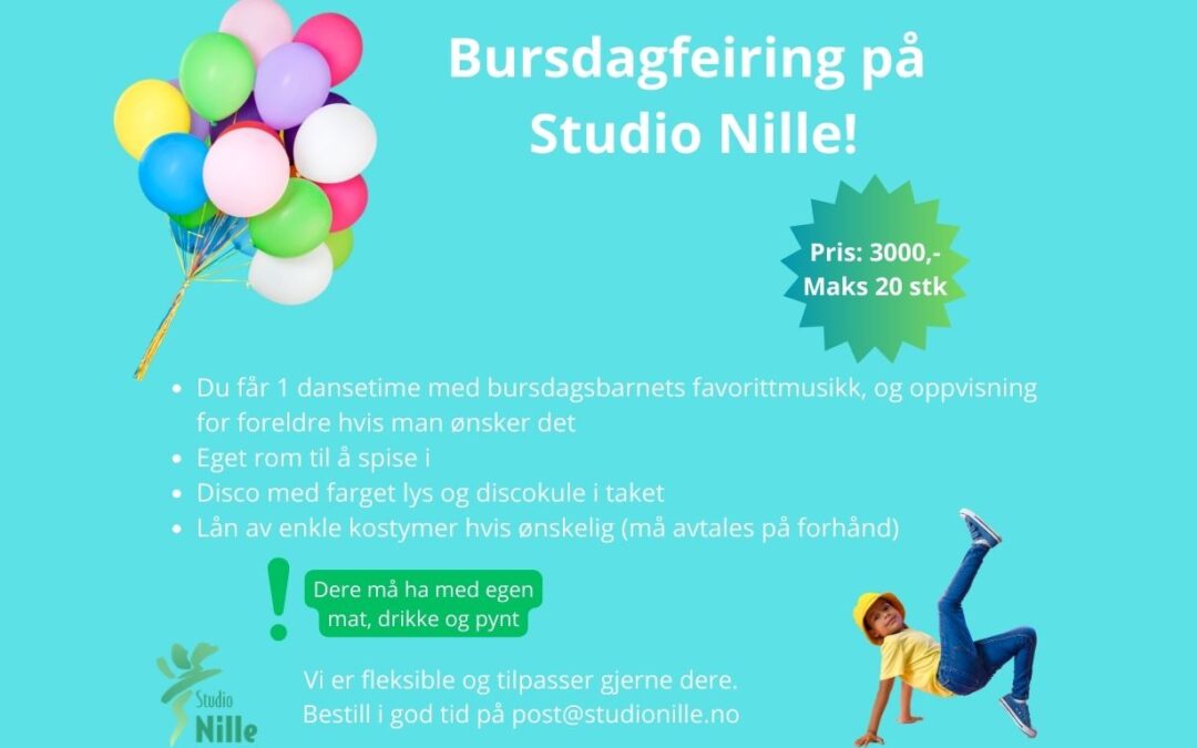 Bursdagsfeiring på Studio Nille!